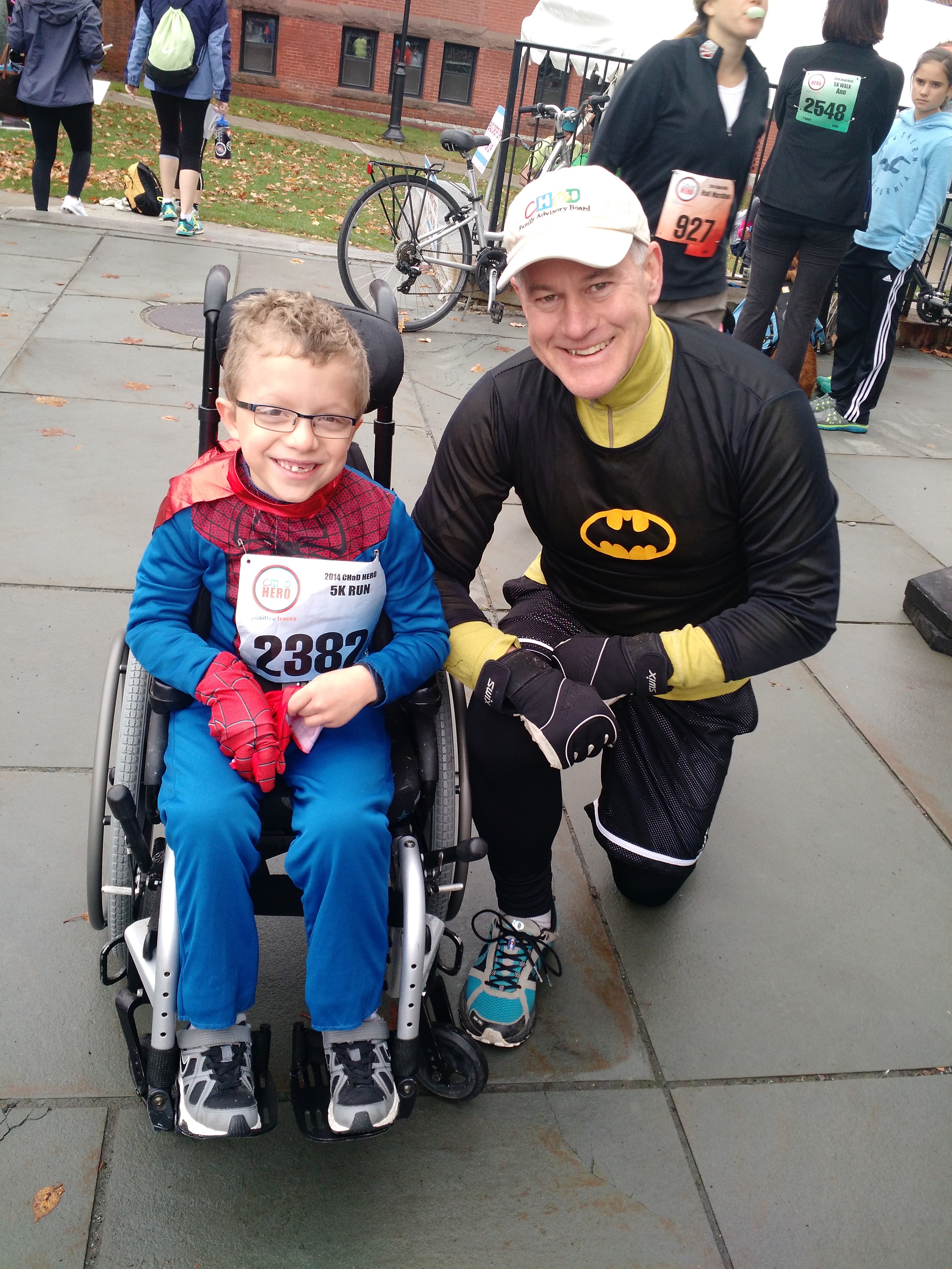 Griffin LaFountain and CHaD pediatrician Steven Chapman, MD, participated in the 2014 CHaD HERO 5K together.