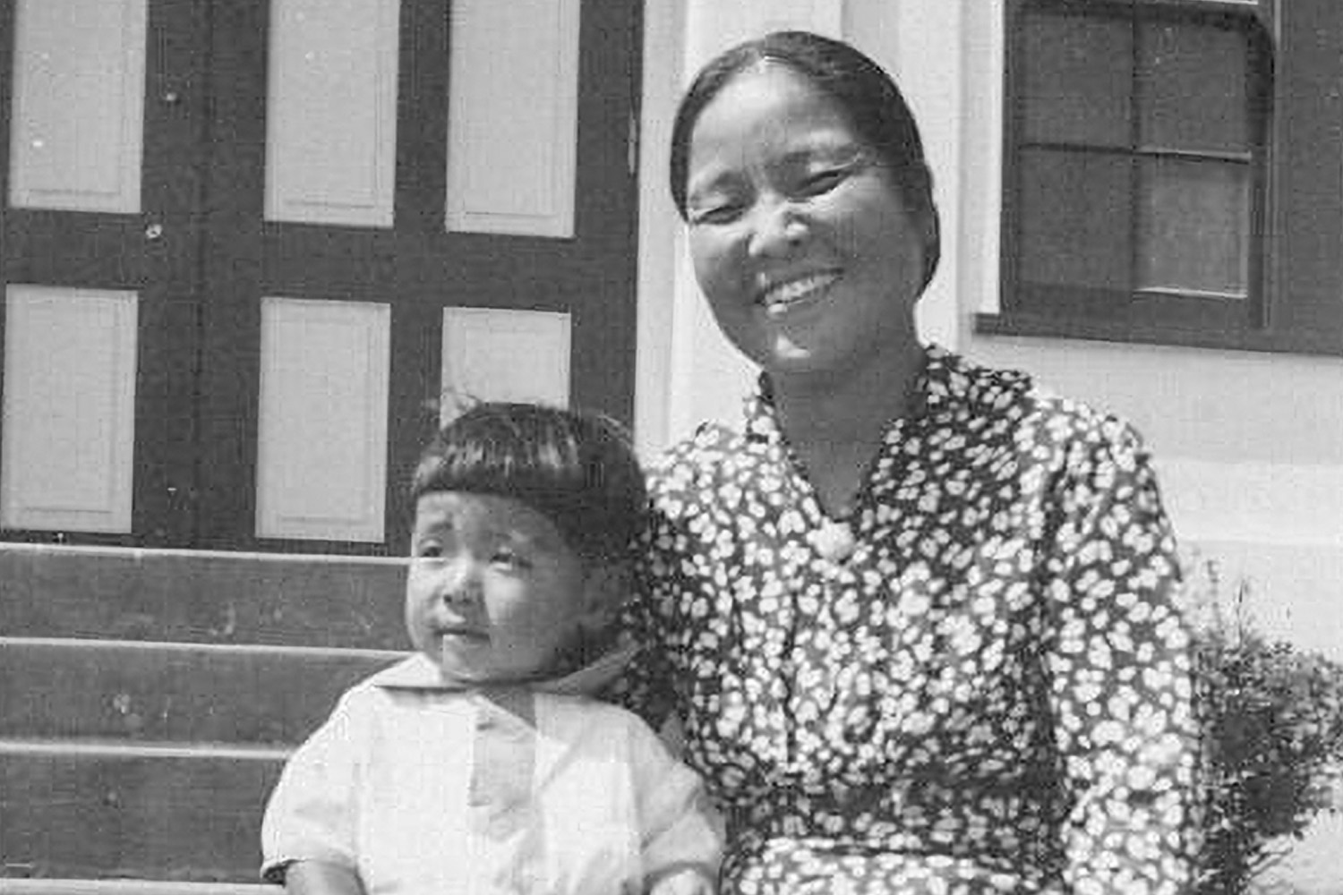 Joe Okimoto MD, D ’60, MED ’61 with his mother, Kirie, in San Diego before World War II.