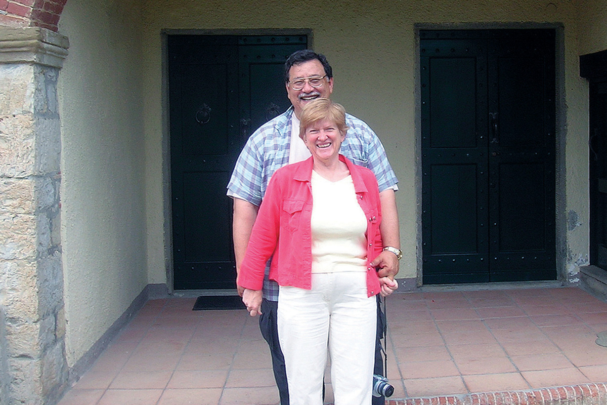 Donor Gail Coleman with her husband, Ken Bruntel, D ’71, who died in 2009, four months after being diagnosed with pancreatic cancer. Image courtesy of Gail Coleman.