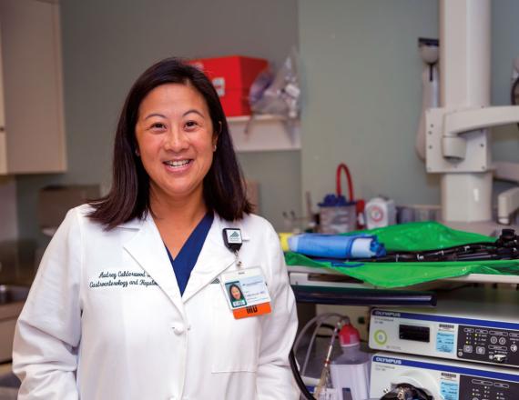 Audrey Calderwood, MD, MS, director of Dartmouth-Hitchcock’s (D-H) Comprehensive Gastroenterology Center