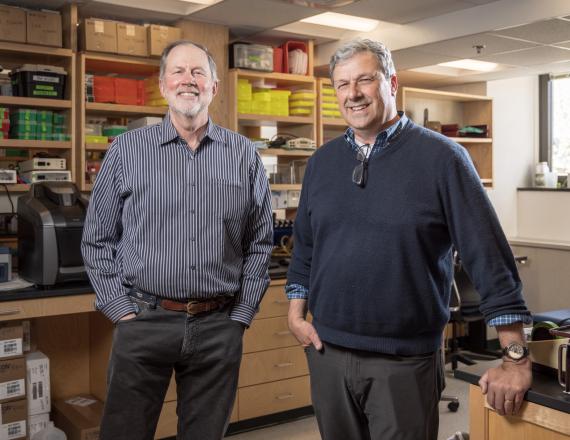 Left to right, Bruce Stanton, PhD, and Dean Madden, PhD. Photo by Rob Strong