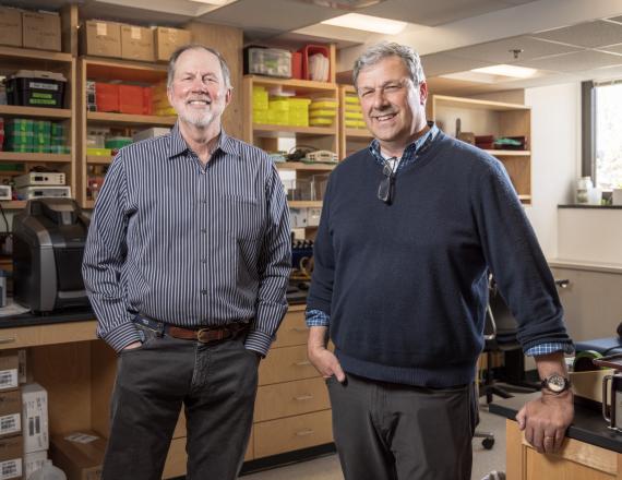 Left to right, Bruce Stanton, PhD, and Dean Madden, PhD. Photo by Rob Strong