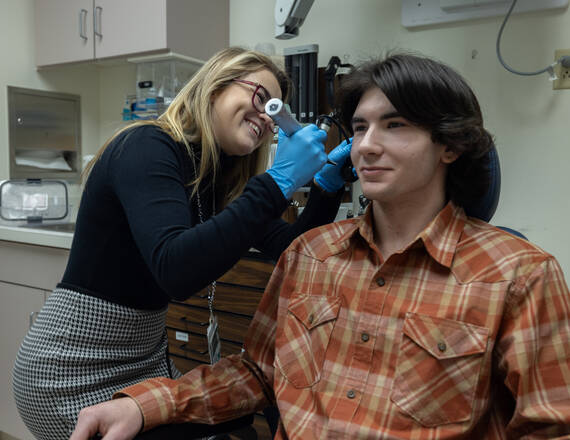 Colton Ricottelli, left, is a patient in the Face of a Child program at Children’s Hospital at Dartmouth Hitchcock Medical Center.