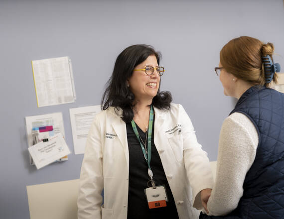 Linda Vahdat with Patient