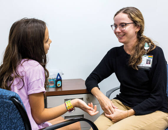 “Being part of an integrated medical care team will raise the overall knowledge of mental health challenges across the whole primary care clinic,” says Christina Moore, PhD, FEL ’22 (right), who was the first child psychology fellow.