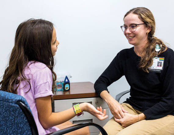 “Being part of an integrated medical care team will raise the overall knowledge of mental health challenges across the whole primary care clinic,” says Christina Moore, PhD, FEL ’22 (right), who was the first child psychology fellow.