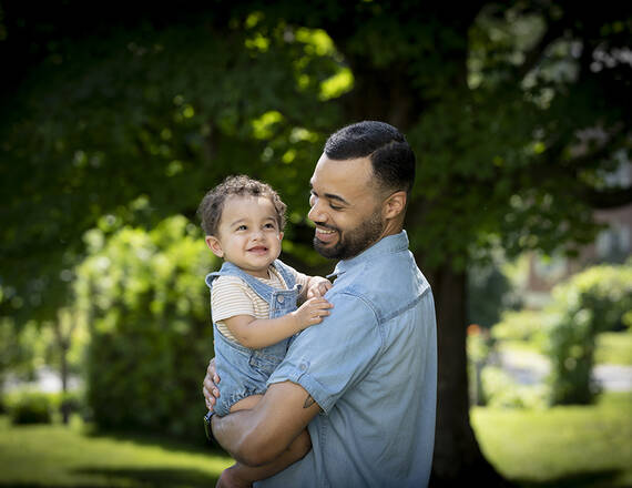 Father with smiling child