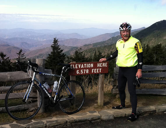 Larry Morgan and his bike