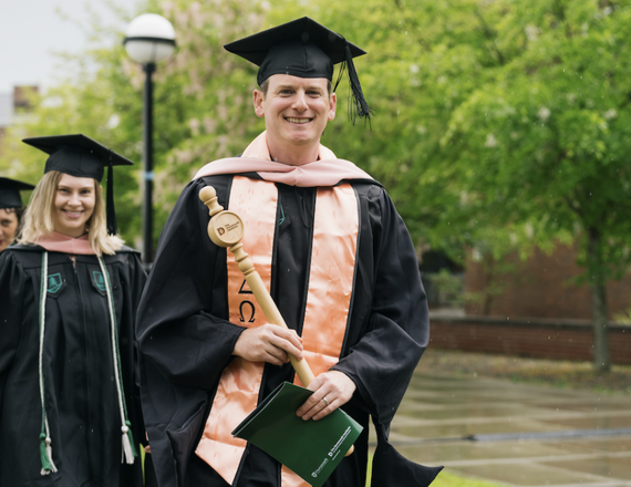 student at graduation