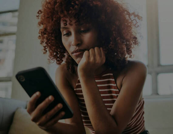 woman on phone
